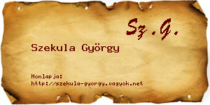 Szekula György névjegykártya