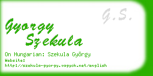 gyorgy szekula business card